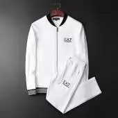 emporio armani ea7 Trainingsanzug color panel homme ea7 logo round collar white